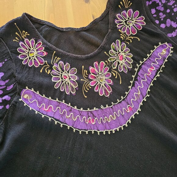 Women Hindus Summer short Sleeve Dress - Picture 2 of 12